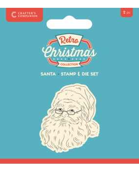 Crafter's Companion Retro Christmas Stamp & Die Santa (CC-RC-STD-SAN)