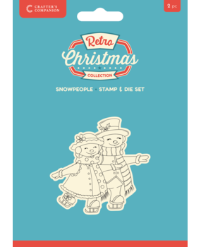 Crafter's Companion Retro Christmas Stamp & Die Snowpeople (CC-RC-STD-SPE)