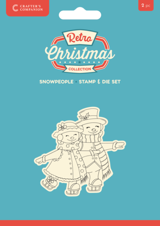 Crafter's Companion Retro Christmas Stamp & Die Snowpeople (CC-RC-STD-SPE) Crafter's Companion Retro Christmas Stamp & Die Snowpeople (CC-RC-STD-SPE)