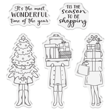 Crafter's Companion Whimsical Photopolymer Stamp 'Tis the Season to be Shopping (CC-STP-TSSH)
