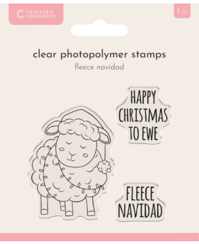 Crafter's Companion Whimsical Photopolymer Stamp Fleece Navidad (CC-STP-FLNA)