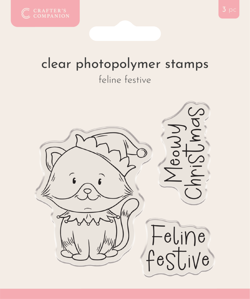 Crafter's Companion Whimsical Photopolymer Stamp Feline Festive (CC-STP-FEFE) Crafter's Companion Whimsical Photopolymer Stamp Feline Festive (CC-STP-FEFE)