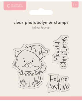 Crafter's Companion Whimsical Photopolymer Stamp Feline Festive (CC-STP-FEFE) Crafter's Companion Whimsical Photopolymer Stamp Feline Festive (CC-STP-FEFE)