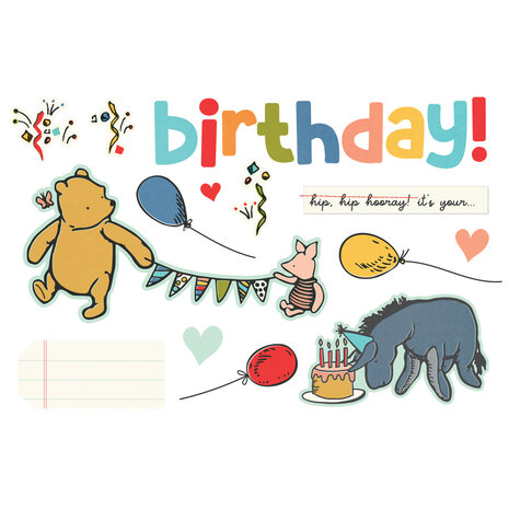 Simple Stories Say Cheese Classic Pooh Birthday Simple Pages Pieces (24814)