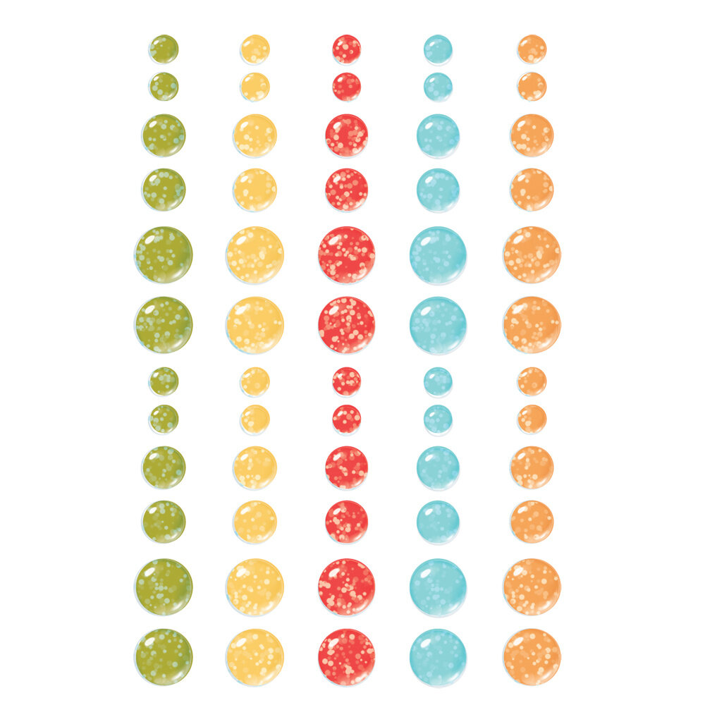 Simple Stories Say Cheese Classic Pooh Birthday Glitter Enamel Dots (24813)