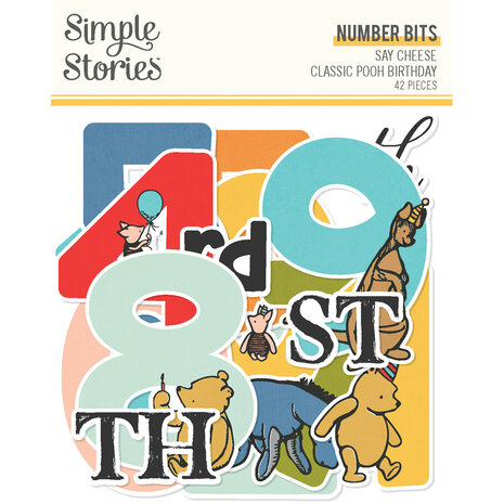 Simple Stories Say Cheese Classic Pooh Birthday Number Bits & Pieces (24810)