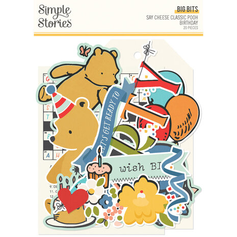 Simple Stories Say Cheese Classic Pooh Birthday Big Bits & Pieces (24809)