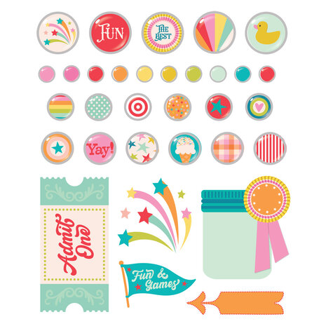 Simple Stories Fun Times Decorative Brads (25022) (OUTLET)