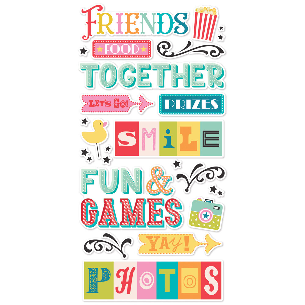 Simple Stories Fun Times Foam Stickers (25021) (OUTLET)