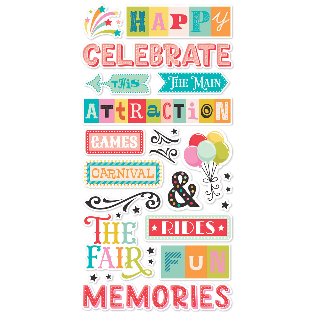 Simple Stories Fun Times Foam Stickers (25021) (OUTLET)