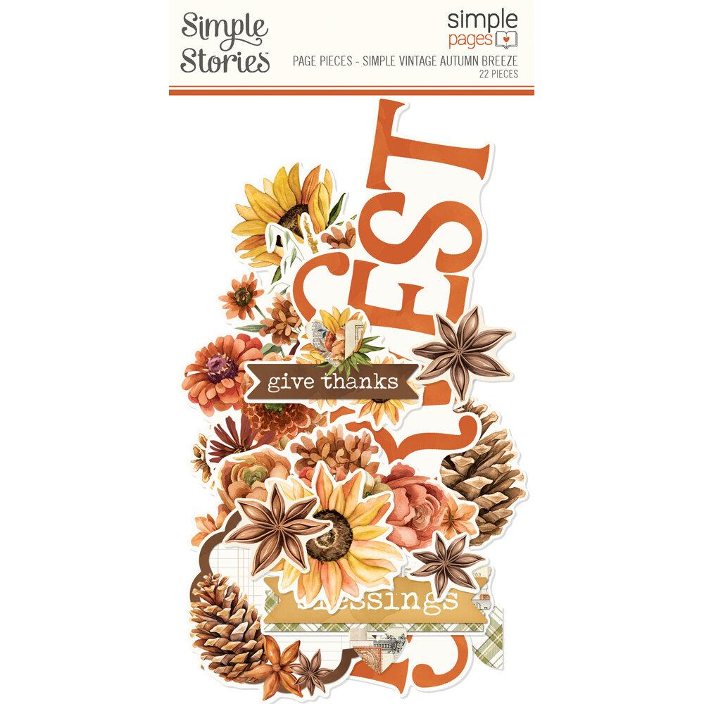 Simple Stories Simple Vintage Autumn Breeze Simple Pages Pieces (25129)