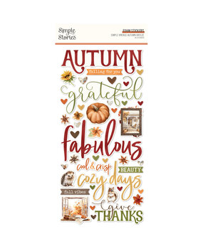 Simple Stories Simple Vintage Autumn Breeze Foam Stickers (25126)