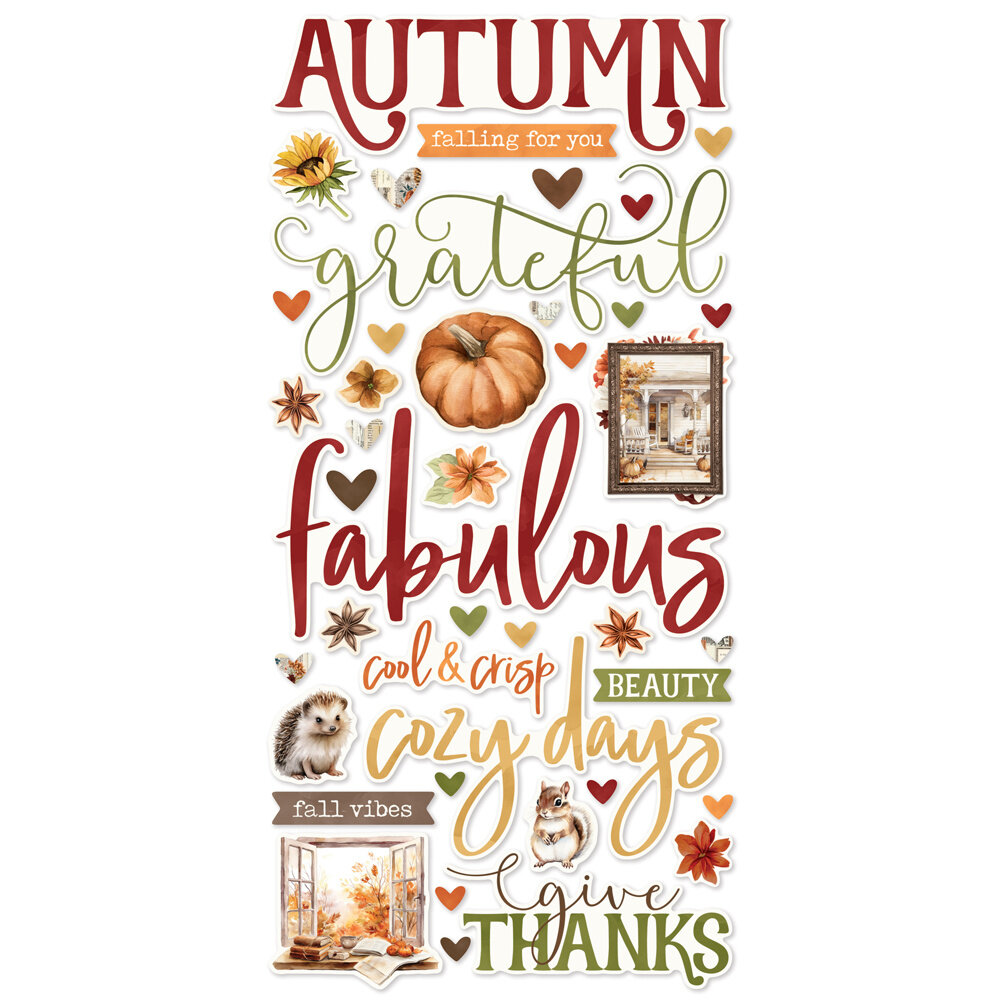 Simple Stories Simple Vintage Autumn Breeze Foam Stickers (25126)