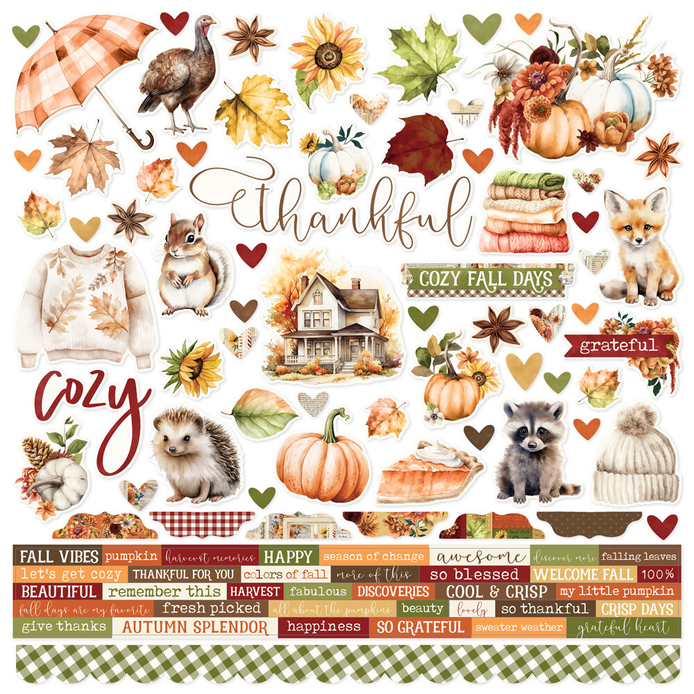 Simple Stories Simple Vintage Autumn Breeze Cardstock Stickers (25102)