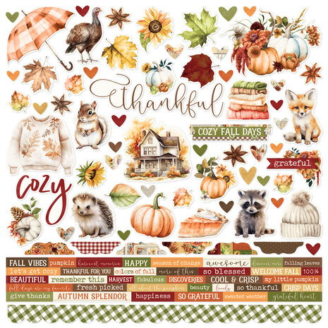 Simple Stories Simple Vintage Autumn Breeze Cardstock Stickers (25102)