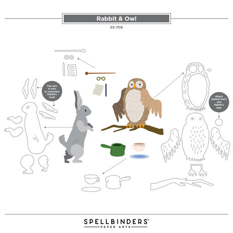 Spellbinders Say Cheese Classic Pooh Birthday Etched Dies Rabbit & Owl (S5-706) Spellbinders Say Cheese Classic Pooh Birthday Etched Dies Rabbit & Owl (S5-706)