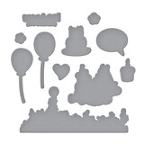 Spellbinders Say Cheese Classic Pooh Birthday Etched Dies Make A Wish! (S4-1479)