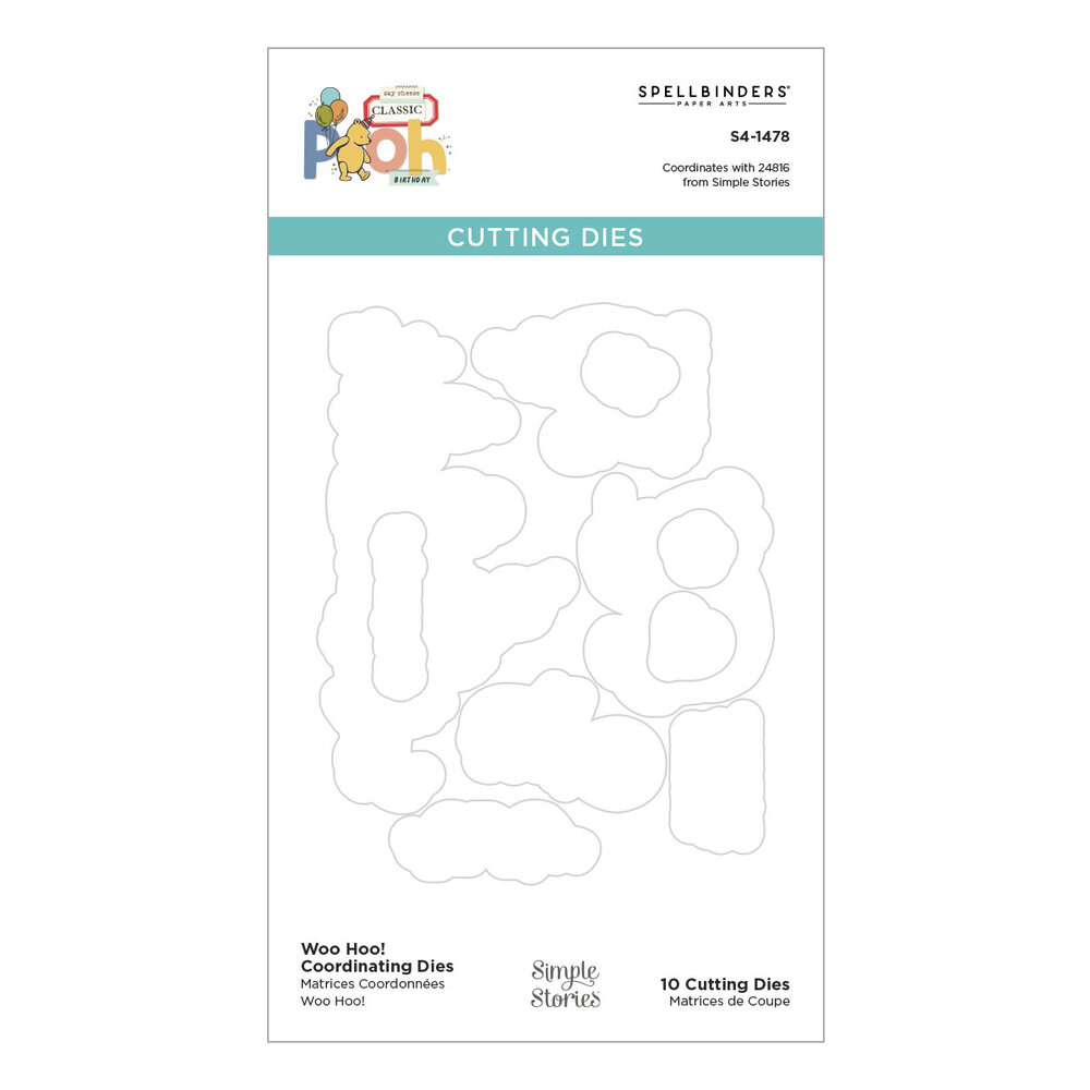 Spellbinders Say Cheese Classic Pooh Birthday Etched Dies Woo Hoo! (S4-1478) Spellbinders Say Cheese Classic Pooh Birthday Etched Dies Woo Hoo! (S4-1478)
