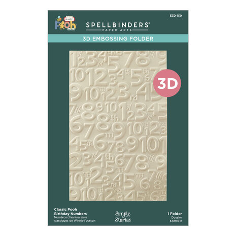 Spellbinders Say Cheese Classic Pooh Birthday 3D Embossing Folder Numbers (E3D-150) Spellbinders Say Cheese Classic Pooh Birthday 3D Embossing Folder Numbers (E3D-150)