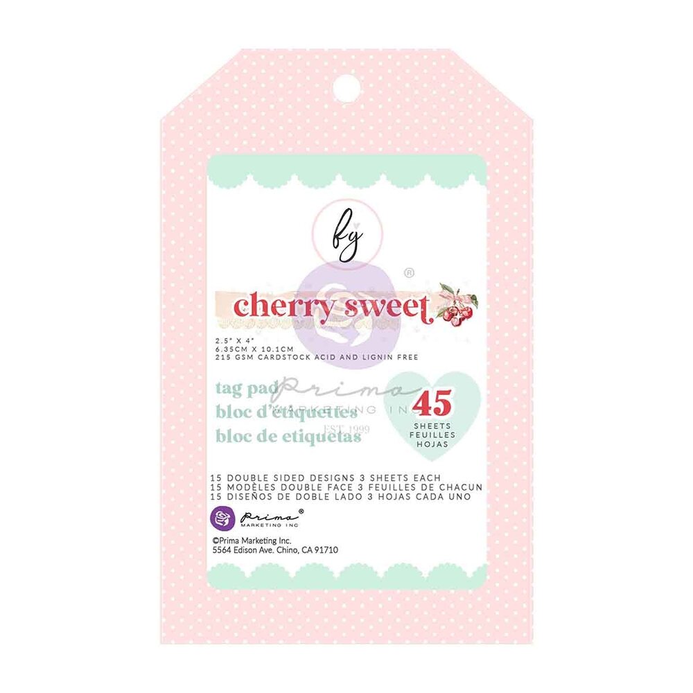Prima Marketing Cherry Sweet Tag Pad (45pcs) (981990) Prima Marketing Cherry Sweet Tag Pad (45pcs) (981990)