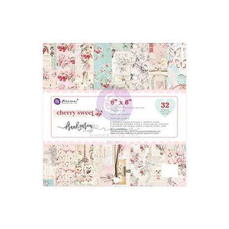 Prima Marketing Cherry Sweet 6x6 Inch Paper Pad (981921) Prima Marketing Cherry Sweet 6x6 Inch Paper Pad (981921)