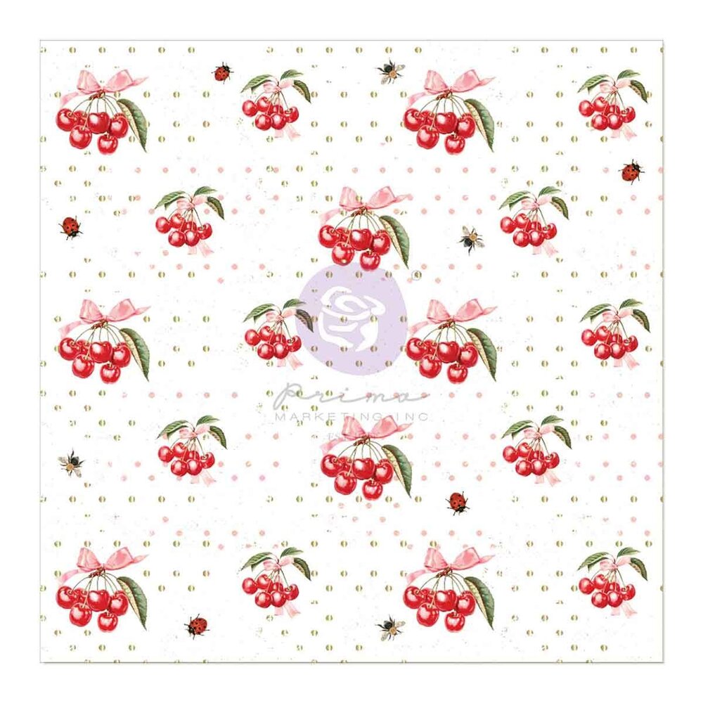 Prima Marketing Cherry Sweet 12x12 Inch Acetate Sheet (981907) Prima Marketing Cherry Sweet 12x12 Inch Acetate Sheet (981907)