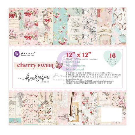 Prima Marketing Cherry Sweet 12x12 Inch Paper Pad (981891) Prima Marketing Cherry Sweet 12x12 Inch Paper Pad (981891)