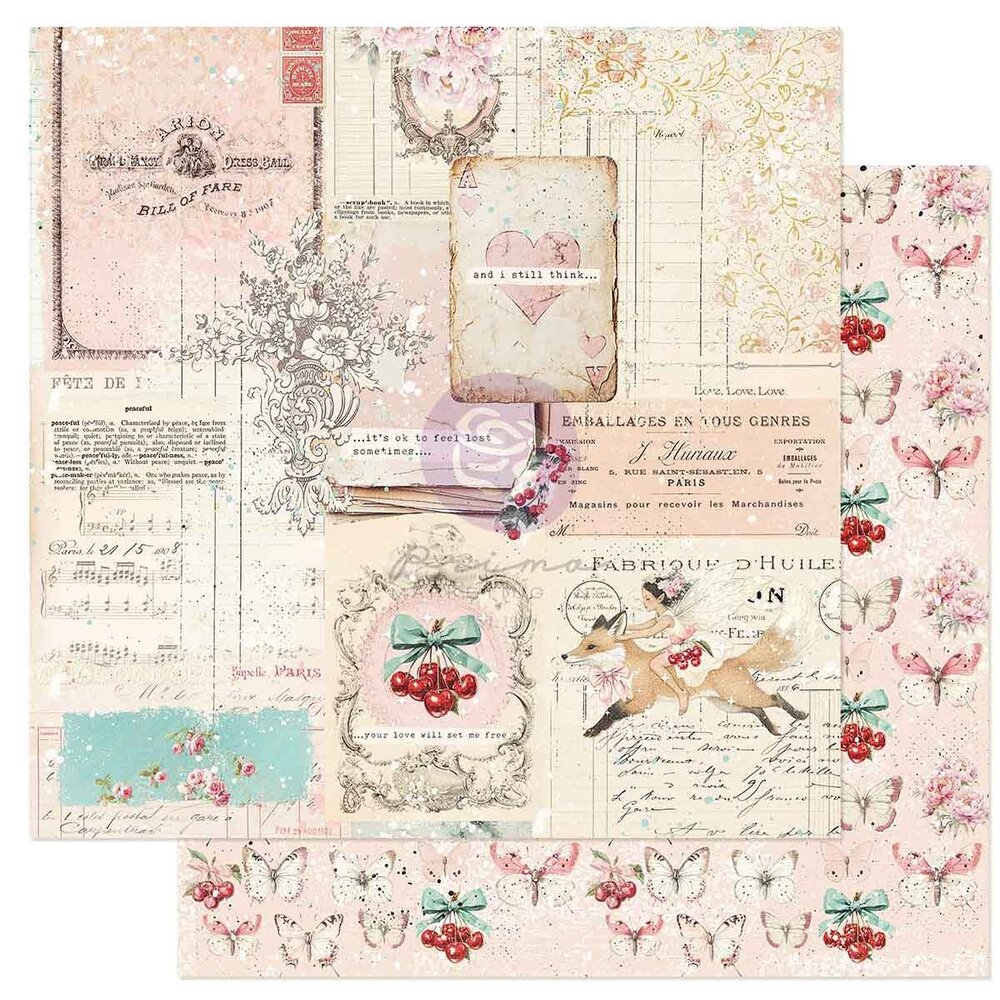 Prima Marketing Cherry Sweet 12x12 Inch Paper Pad (981891) Prima Marketing Cherry Sweet 12x12 Inch Paper Pad (981891)