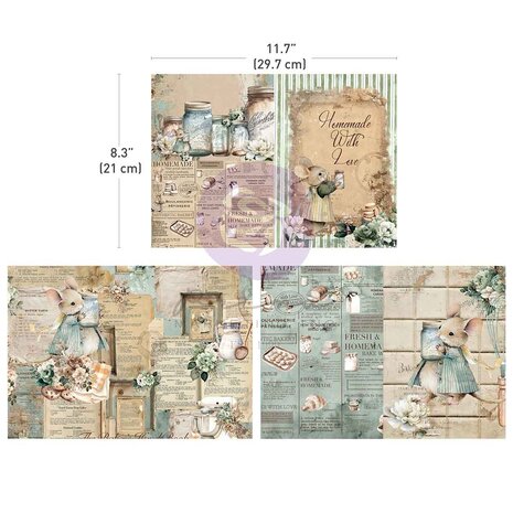 Prima Marketing The Home Baker A4 Decoupage Sheets (3pcs) (679682) Prima Marketing The Home Baker A4 Decoupage Sheets (3pcs) (679682)