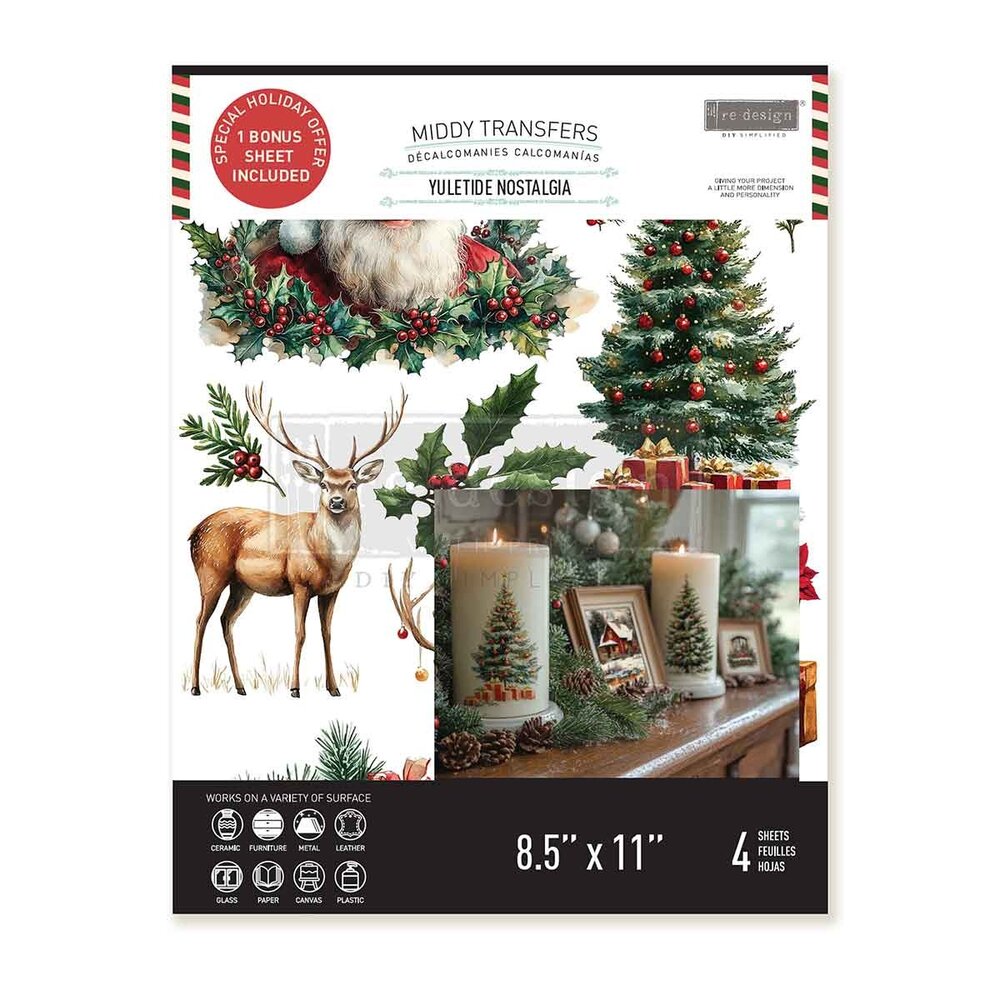 Re-Design with Prima Yuletide Nostalgia 8,5x11 Inch Middy Transfers (3pcs) (677992) Re-Design with Prima Yuletide Nostalgia 8,5x11 Inch Middy Transfers (3pcs) (677992)