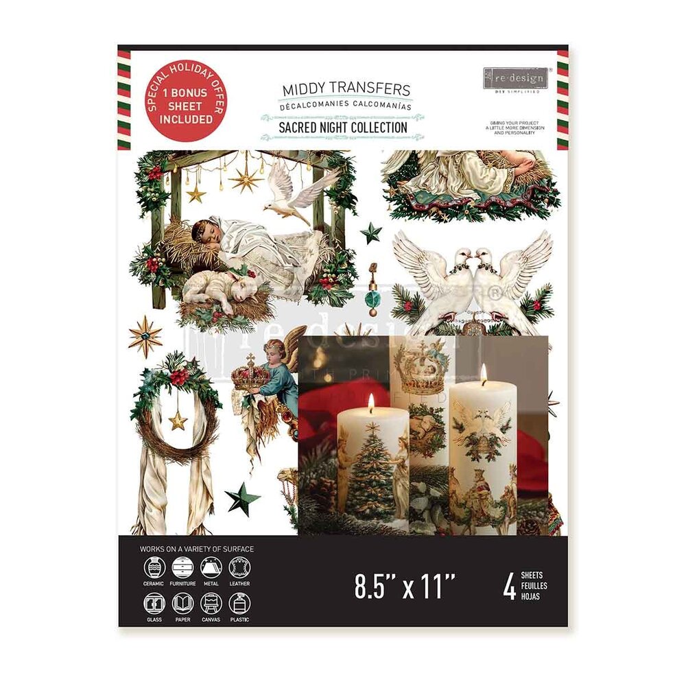 Re-Design with Prima Sacred Night Collection 8,5x11 Inch Middy Transfers (3pcs) (678029) Re-Design with Prima Sacred Night Collection 8,5x11 Inch Middy Transfers (3pcs) (678029)
