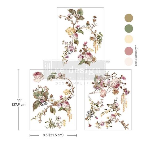 Re-Design with Prima Rosette Royale 8,5x11 Inch Middy Transfers (3pcs) (676698) Re-Design with Prima Rosette Royale 8,5x11 Inch Middy Transfers (3pcs) (676698)