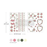Re-Design with Prima Nostalgic Blooms 8,5x11 Inch H2O Transfers (2pcs) (678241)