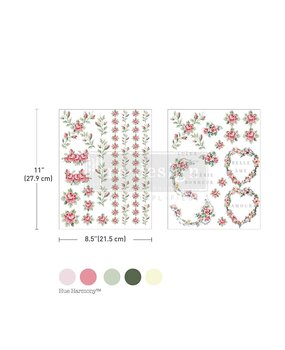 Re-Design with Prima Nostalgic Blooms 8,5x11 Inch H2O Transfers (2pcs) (678241) Re-Design with Prima Nostalgic Blooms 8,5x11 Inch H2O Transfers (2pcs) (678241)