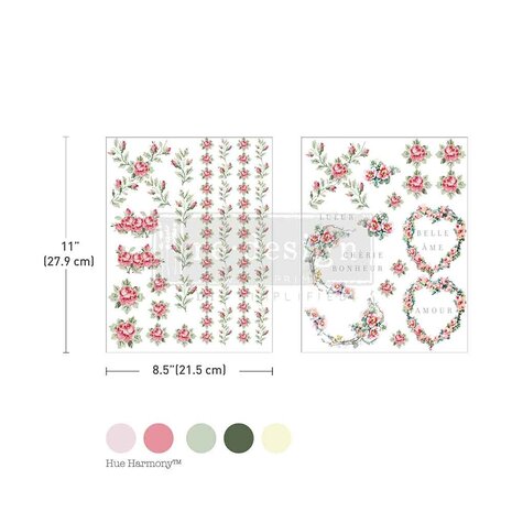 Re-Design with Prima Nostalgic Blooms 8,5x11 Inch H2O Transfers (2pcs) (678241) Re-Design with Prima Nostalgic Blooms 8,5x11 Inch H2O Transfers (2pcs) (678241)