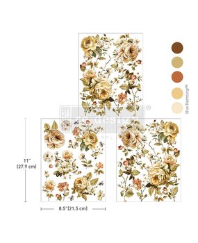 Re-Design with Prima Belle Epoque Blooms 8,5x11 Inch Middy Transfers (3pcs) (678098) Re-Design with Prima Belle Epoque Blooms 8,5x11 Inch Middy Transfers (3pcs) (678098)