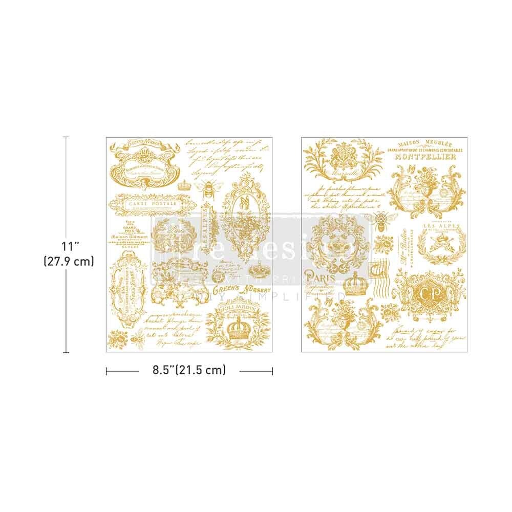 Re-Design with Prima Gilded Memories 8,5x11 Inch H2O Transfers Gold (2pcs) (678234) Re-Design with Prima Gilded Memories 8,5x11 Inch H2O Transfers Gold (2pcs) (678234)