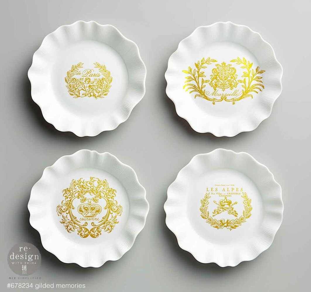 Re-Design with Prima Gilded Memories 8,5x11 Inch H2O Transfers Gold (2pcs) (678234) Re-Design with Prima Gilded Memories 8,5x11 Inch H2O Transfers Gold (2pcs) (678234)