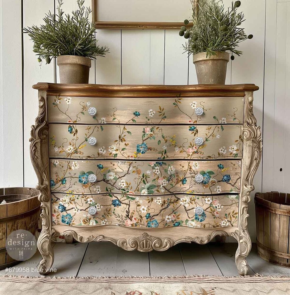 Re-Design with Prima Blue Vine 24x35 Inch Decor Transfers (679958) Re-Design with Prima Blue Vine 24x35 Inch Decor Transfers (679958)