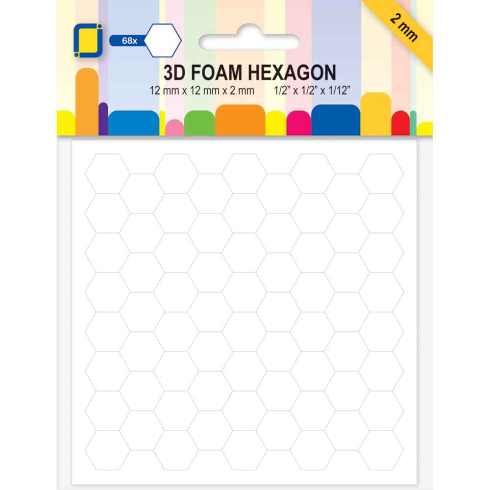 JEJE Produkt 3D Foam Hexagon 12x12x2mm (68pcs) (3.2882) JEJE Produkt 3D Foam Hexagon 12x12x2mm (68pcs) (3.2882)