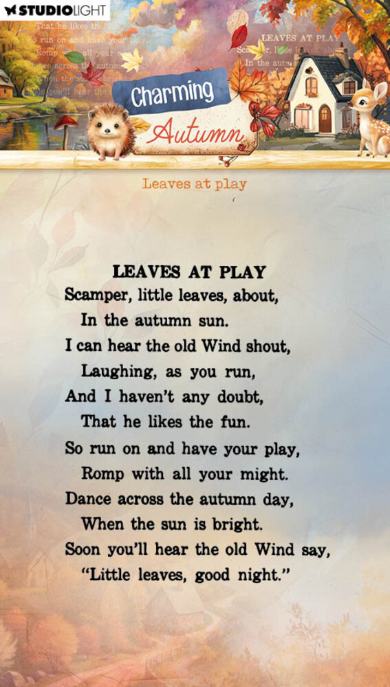 Studio Light Charming Autumn Clear Stamps Leaves at Play (SL-CA-STAMP872) Studio Light Charming Autumn Clear Stamps Leaves at Play (SL-CA-STAMP872)