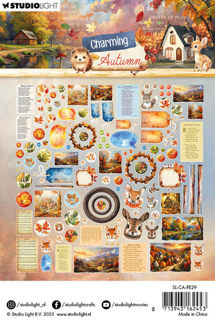 Studio Light Charming Autumn Paper Elements Labels, Images & Animal Heads (SL-CA-PE29) Studio Light Charming Autumn Paper Elements Labels, Images & Animal Heads (SL-CA-PE29)