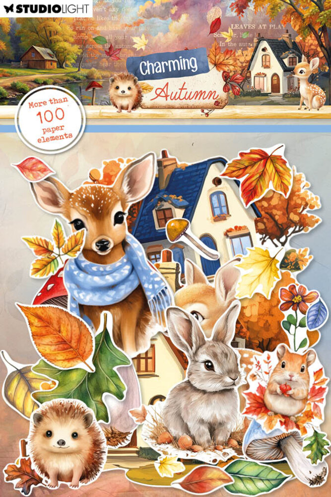 Studio Light Charming Autumn Paper Elements Leaves, Animals & Houses (SL-CA-PE28) Studio Light Charming Autumn Paper Elements Leaves, Animals & Houses (SL-CA-PE28)