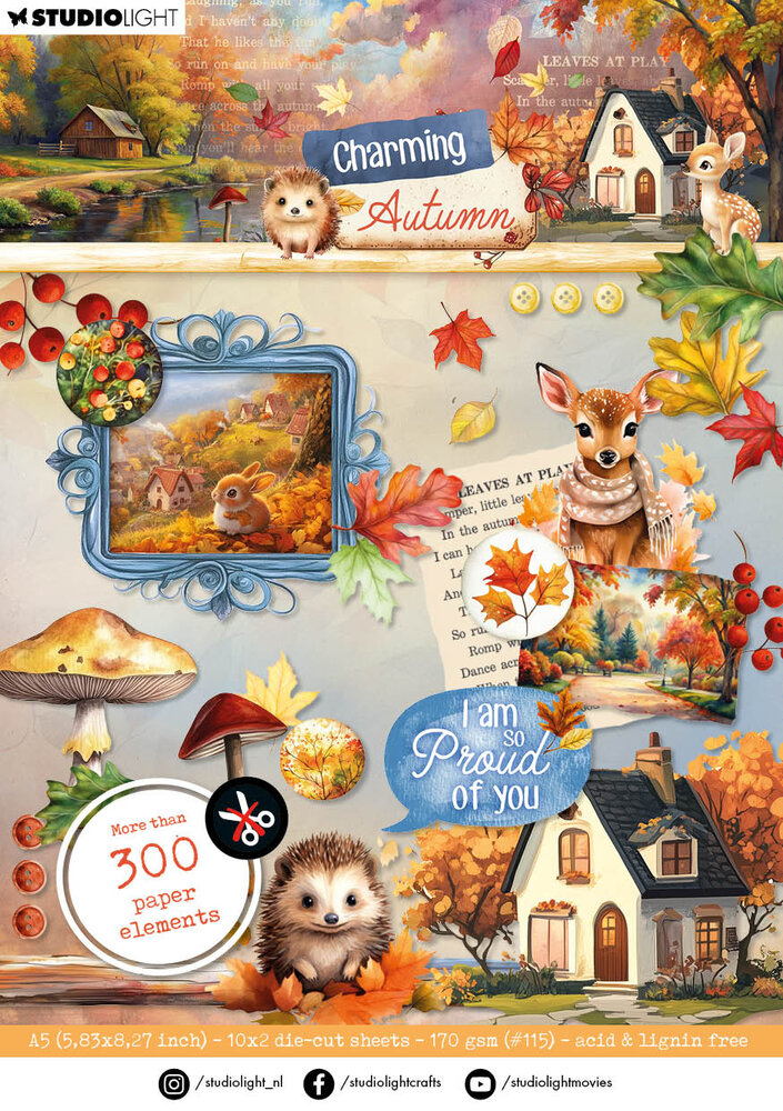 Studio Light Charming Autumn Die-cut Paper Elements (SL-CA-DCPP363) Studio Light Charming Autumn Die-cut Paper Elements (SL-CA-DCPP363)