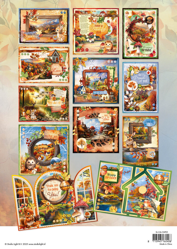 Studio Light Charming Autumn Card Making Pad (SL-CA-CMP21) Studio Light Charming Autumn Card Making Pad (SL-CA-CMP21)