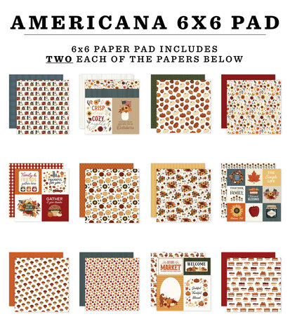 Carta Bella Americana 6x6 Inch Paper Pad (CBA454023)