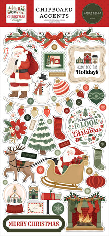 Carta Bella Christmas Village Chipboard Accents (CBCV458021)