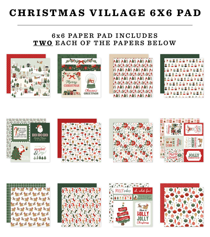Carta Bella Christmas Village 6x6 Inch Paper Pad (CBCV458023)