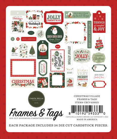 Carta Bella Christmas Village Frames & Tags (CBCV458025) Carta Bella Christmas Village Frames & Tags (CBCV458025)