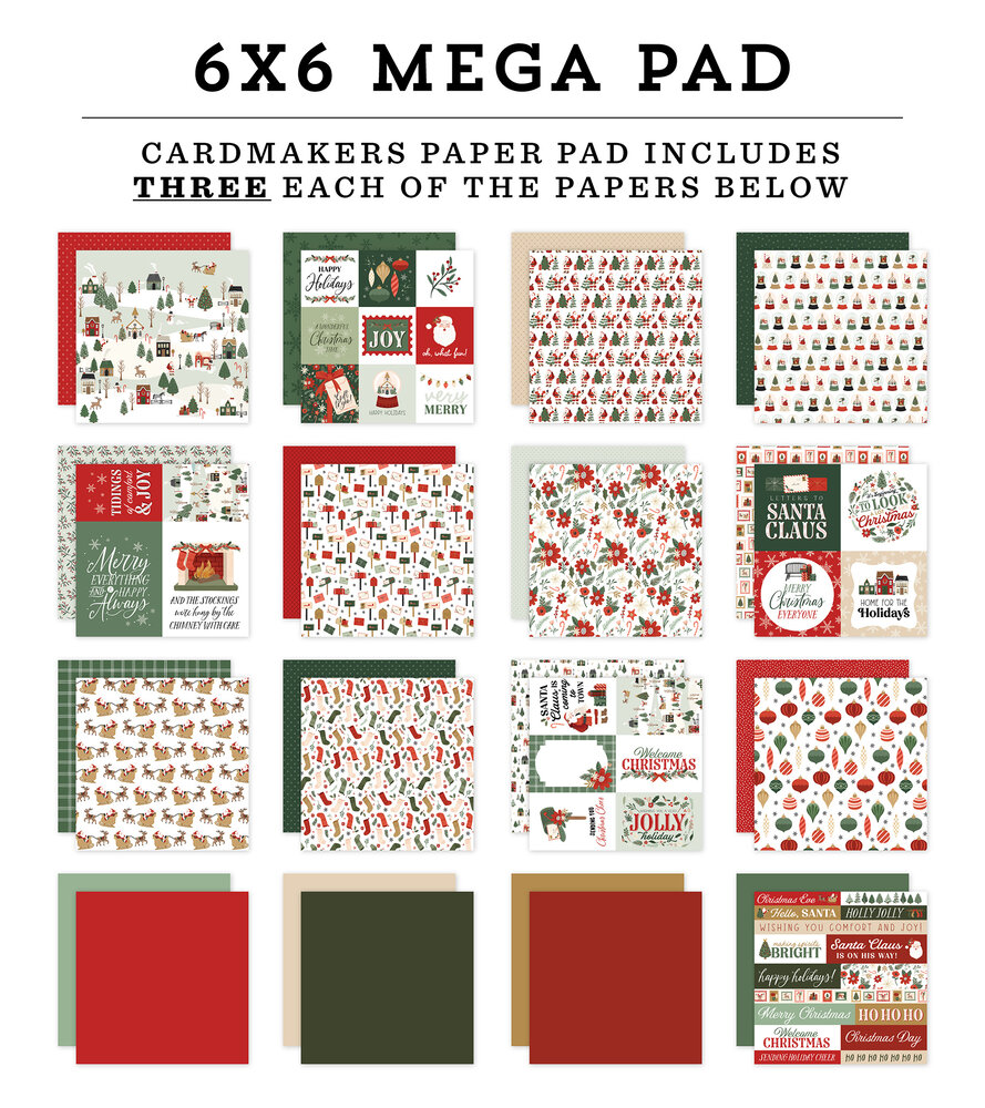 Carta Bella Christmas Village 6x6 Inch Cardmakers Mega Pad (CBCV458031)